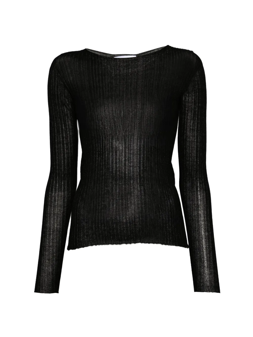 AROVESCIO Gerippter Pullover mit U-Boot-Ausschnitt - Gold