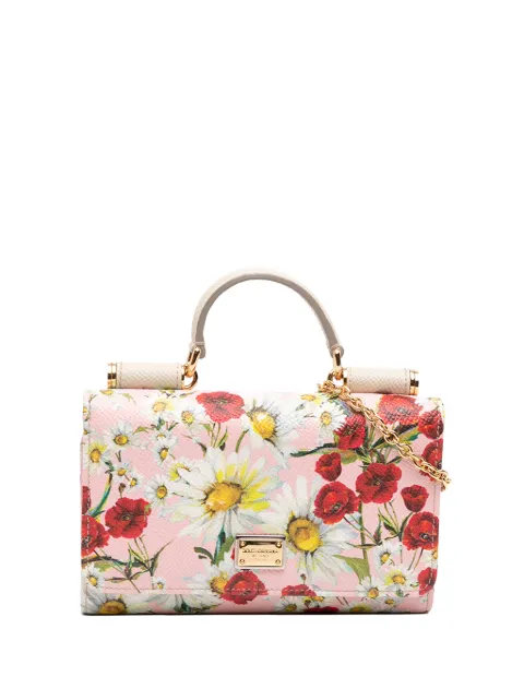 Dolce & Gabbana Pre-Owned 2010-2026 Mini Leather Floral Von Miss Sicily satchel