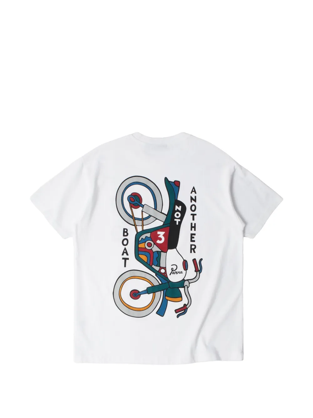 BY PARRA Not Another Boat T-shirt met grafische print Wit