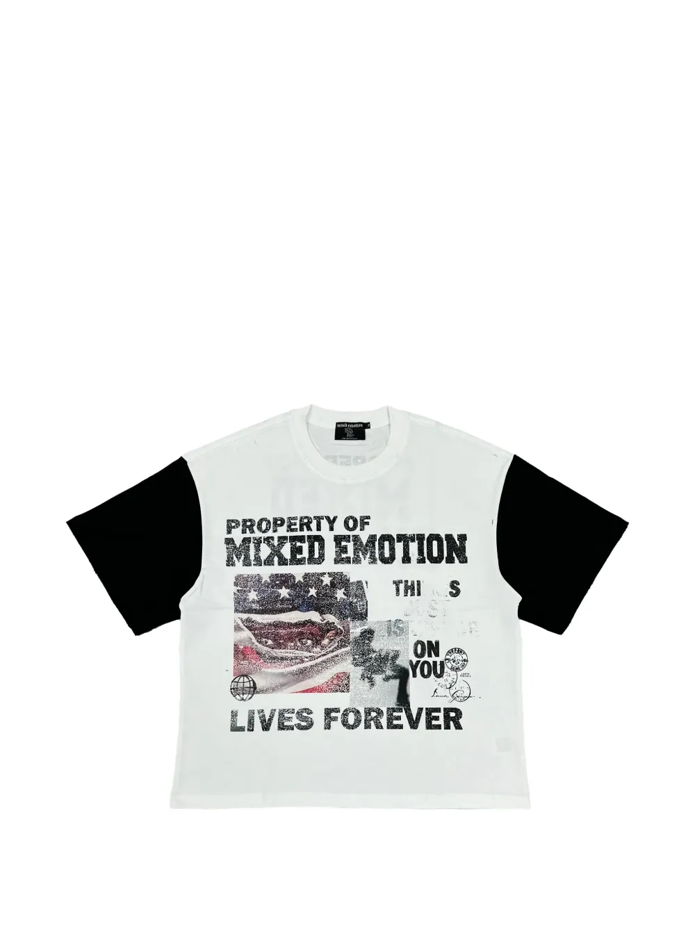 Mixed Emotion Property graphic-print panelled T-shirt