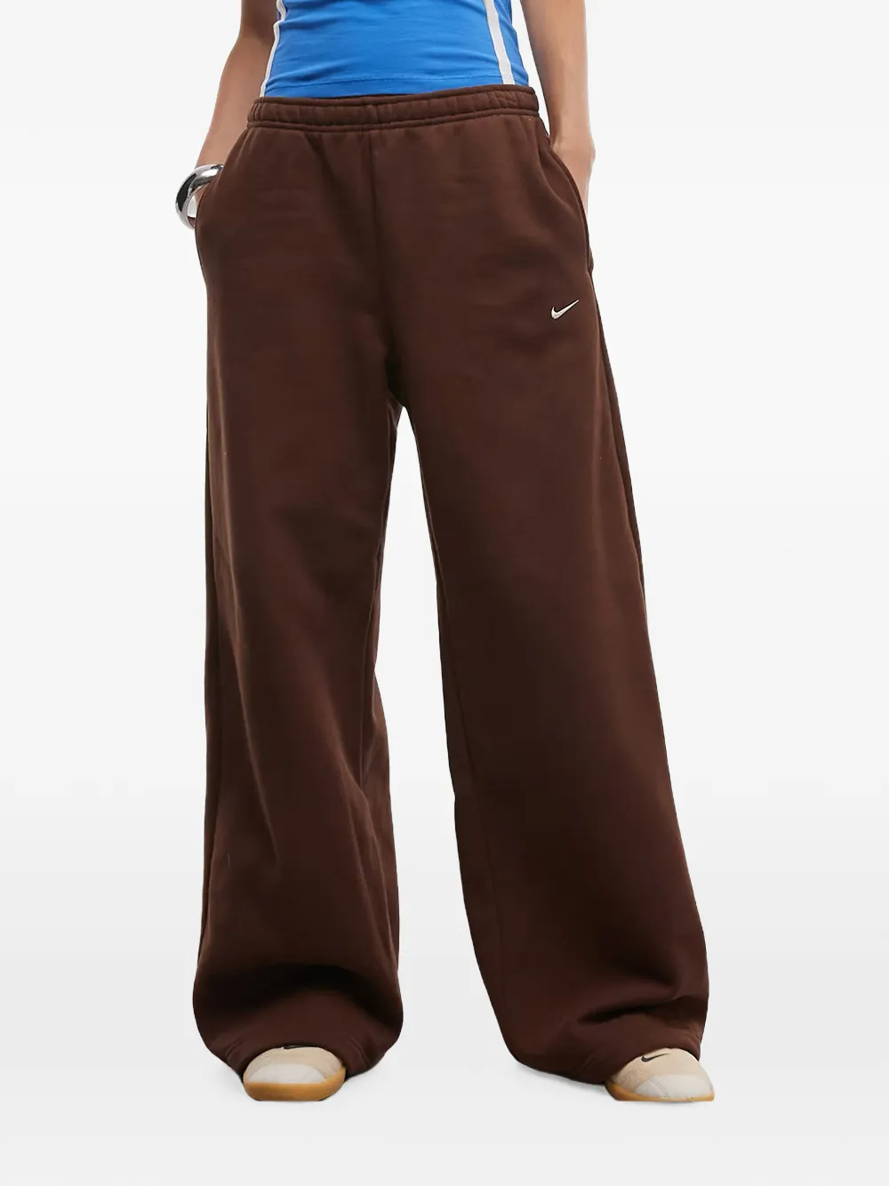 Nike Studio Fleece wide-leg track pants - Marrone