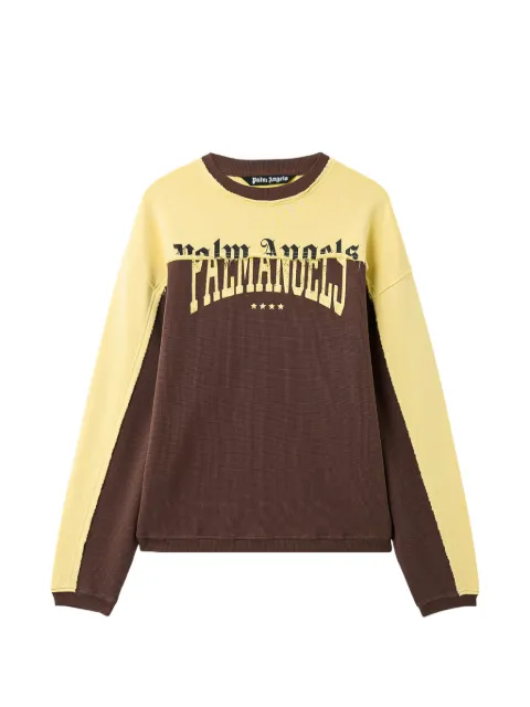 Palm Angels logo-print panelled sweatshirt
