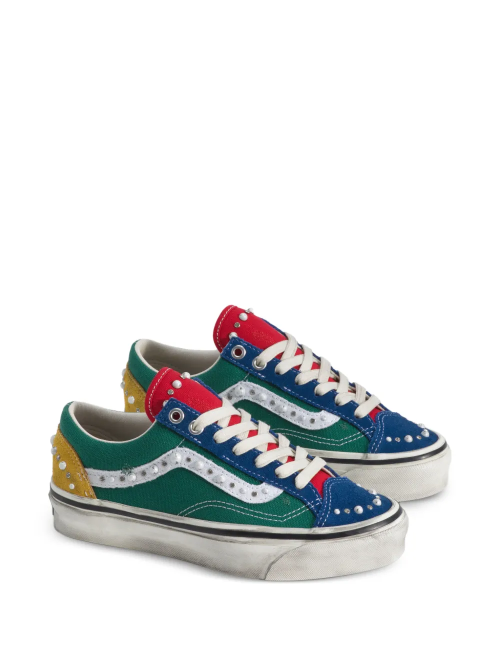 Vans Kids Premium Old Skool 36 faux-pearl sneakers - Verde