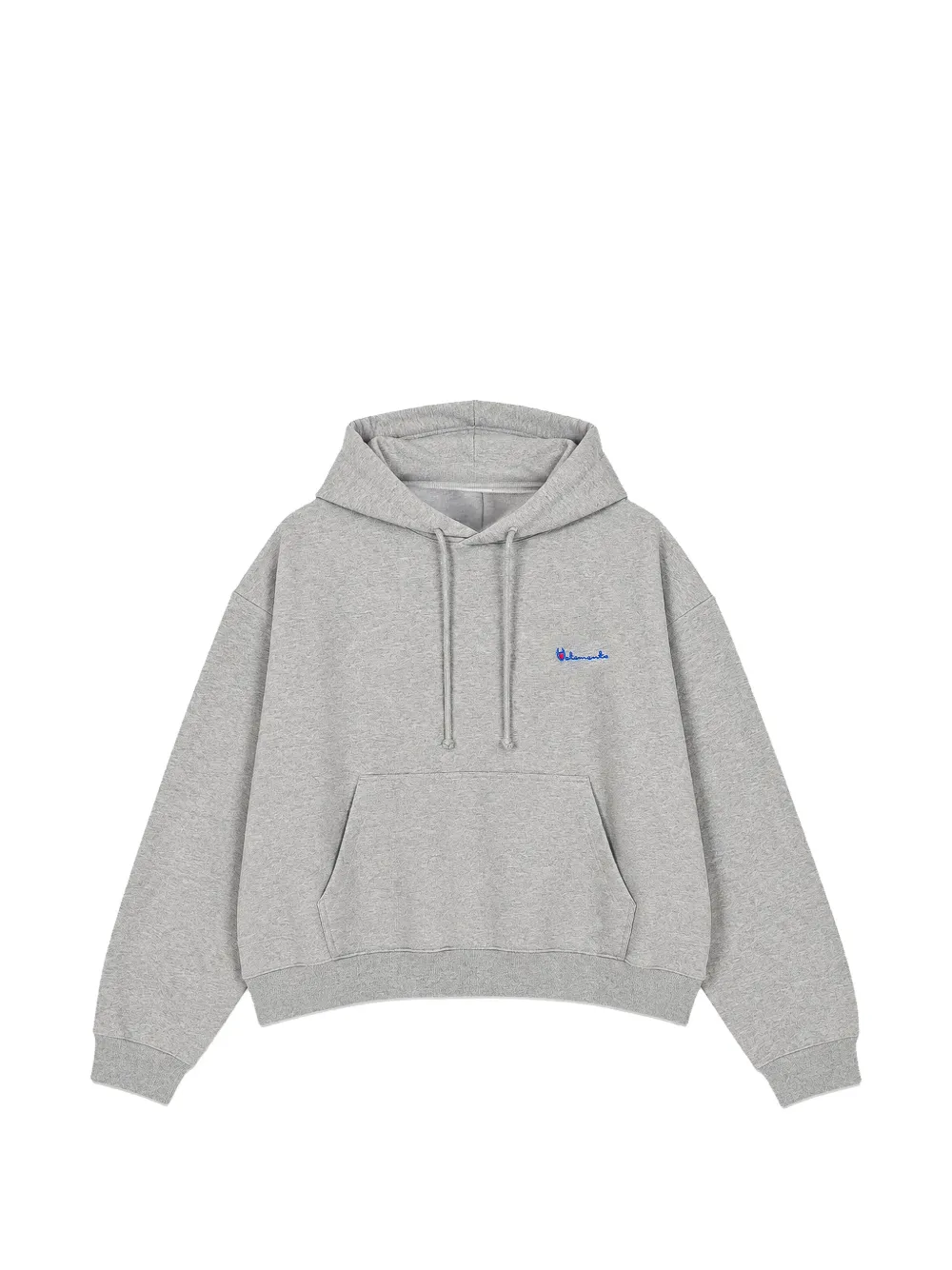VETEMENTS Athletic logo-embroidered drawstring hoodie - Grigio