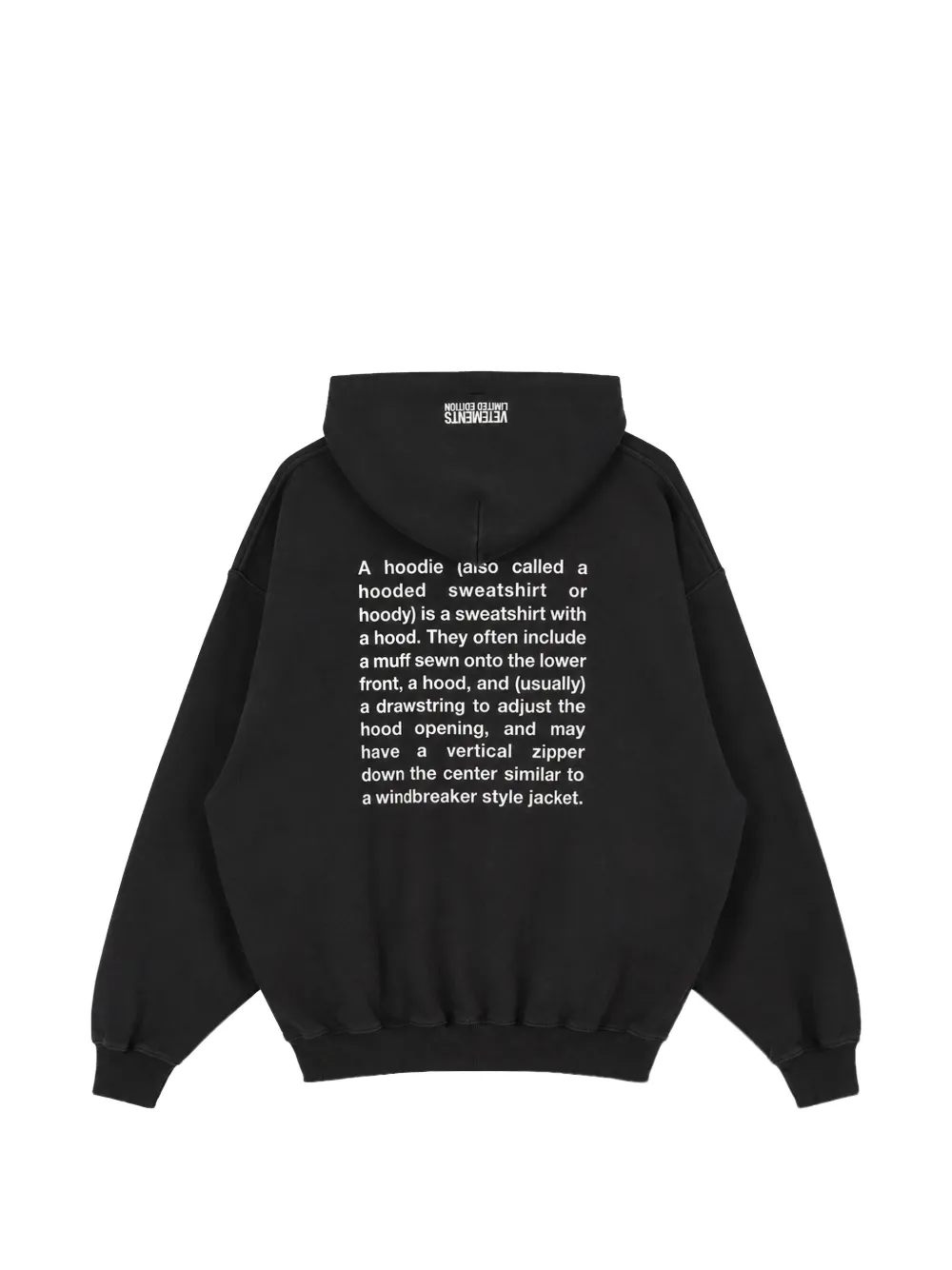 VETEMENTS Hoodie met borduurwerk Zwart