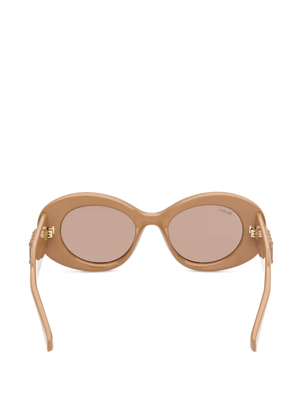 Max Mara Eyewear Zonnebril met ovalen montuur Beige