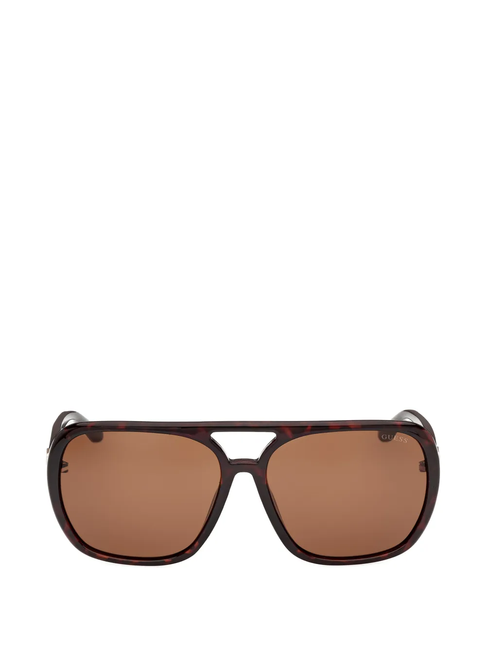 GUESS EYEWEAR Zonnebril met piloten montuur en schildpadschild design Bruin