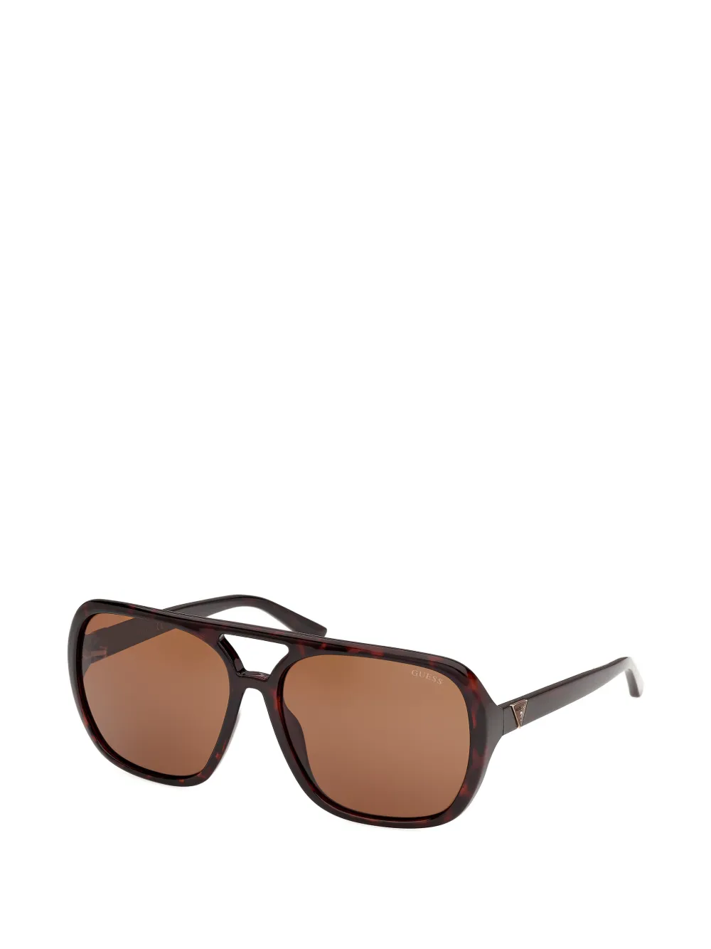 GUESS EYEWEAR Zonnebril met piloten montuur en schildpadschild design Bruin