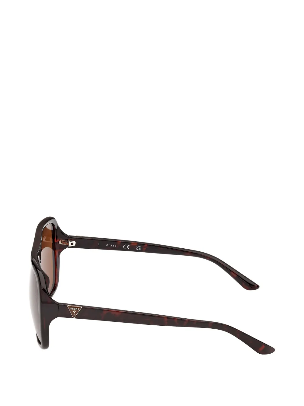 GUESS EYEWEAR Zonnebril met piloten montuur en schildpadschild design Bruin