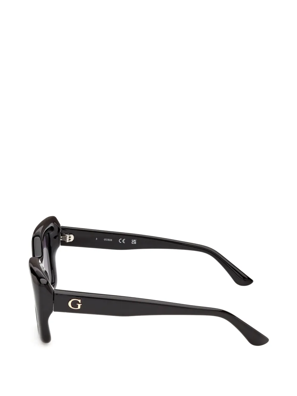 GUESS EYEWEAR Zonnebril met geometrisch montuur Zwart