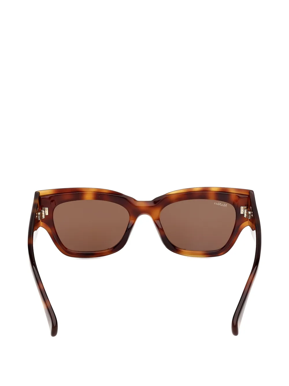Max Mara Eyewear Zonnebril met geometrisch montuur met schildpadschild design Bruin