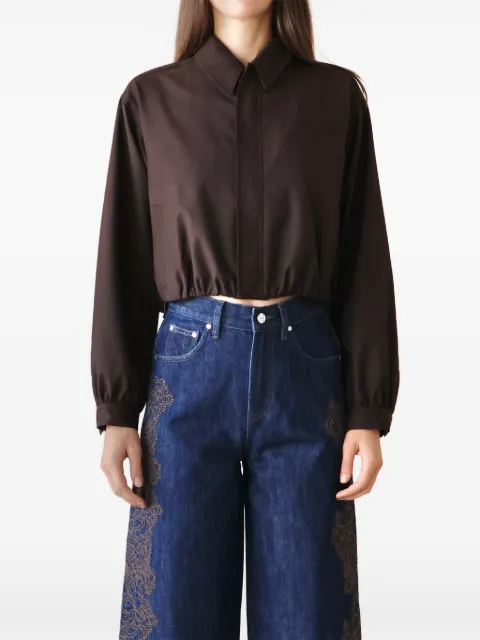 HEVRON Bree elasticated-hem cropped jacket