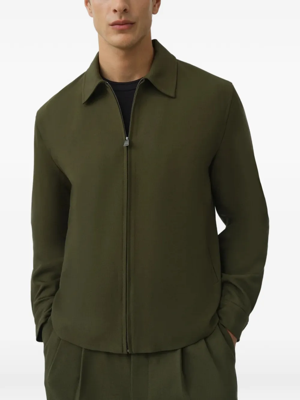 Simkhai Sidney Shirt Jacket In Green