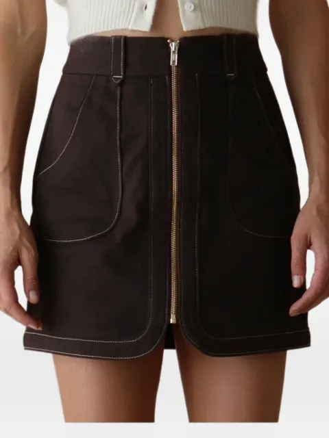 HEVRON Nora contrast-stitch mini skirt