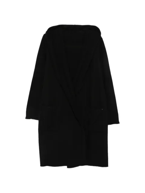 Ma+ hooded open-front cardigan