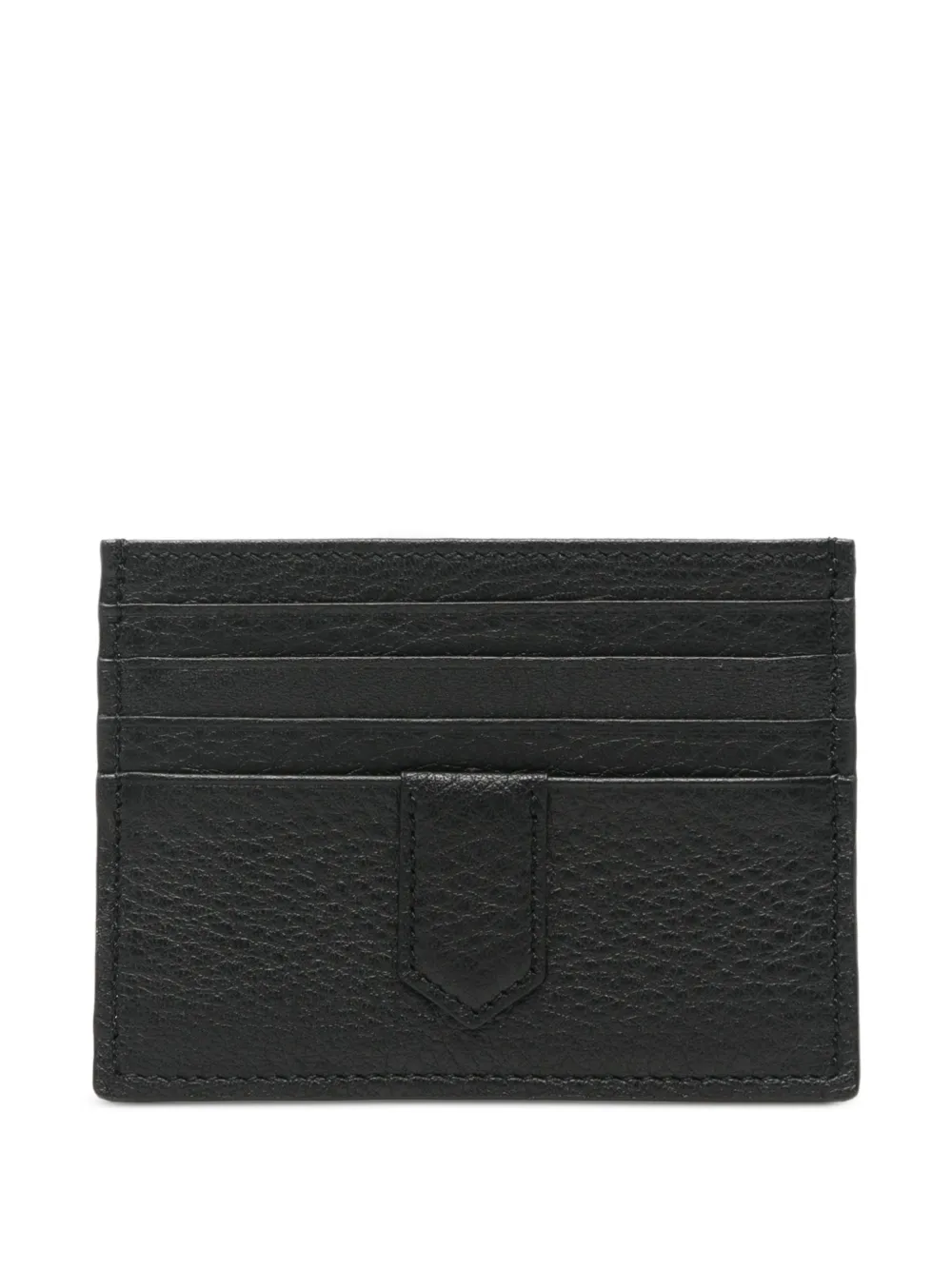 Canali Leren pasjeshouder met logo-reliëf Zwart