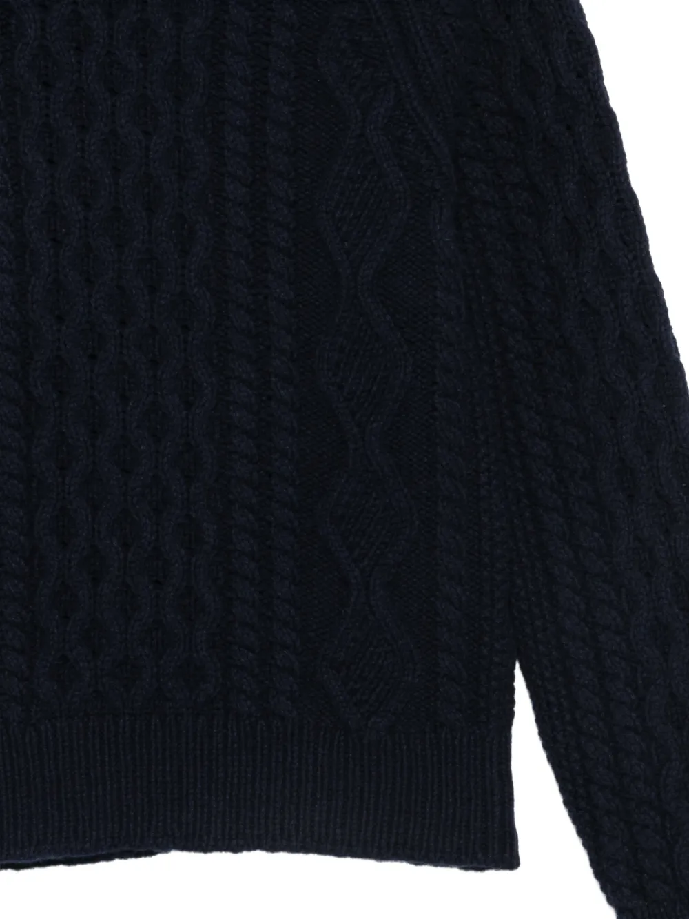 Baracuta Aran cable-knit sweater Blauw