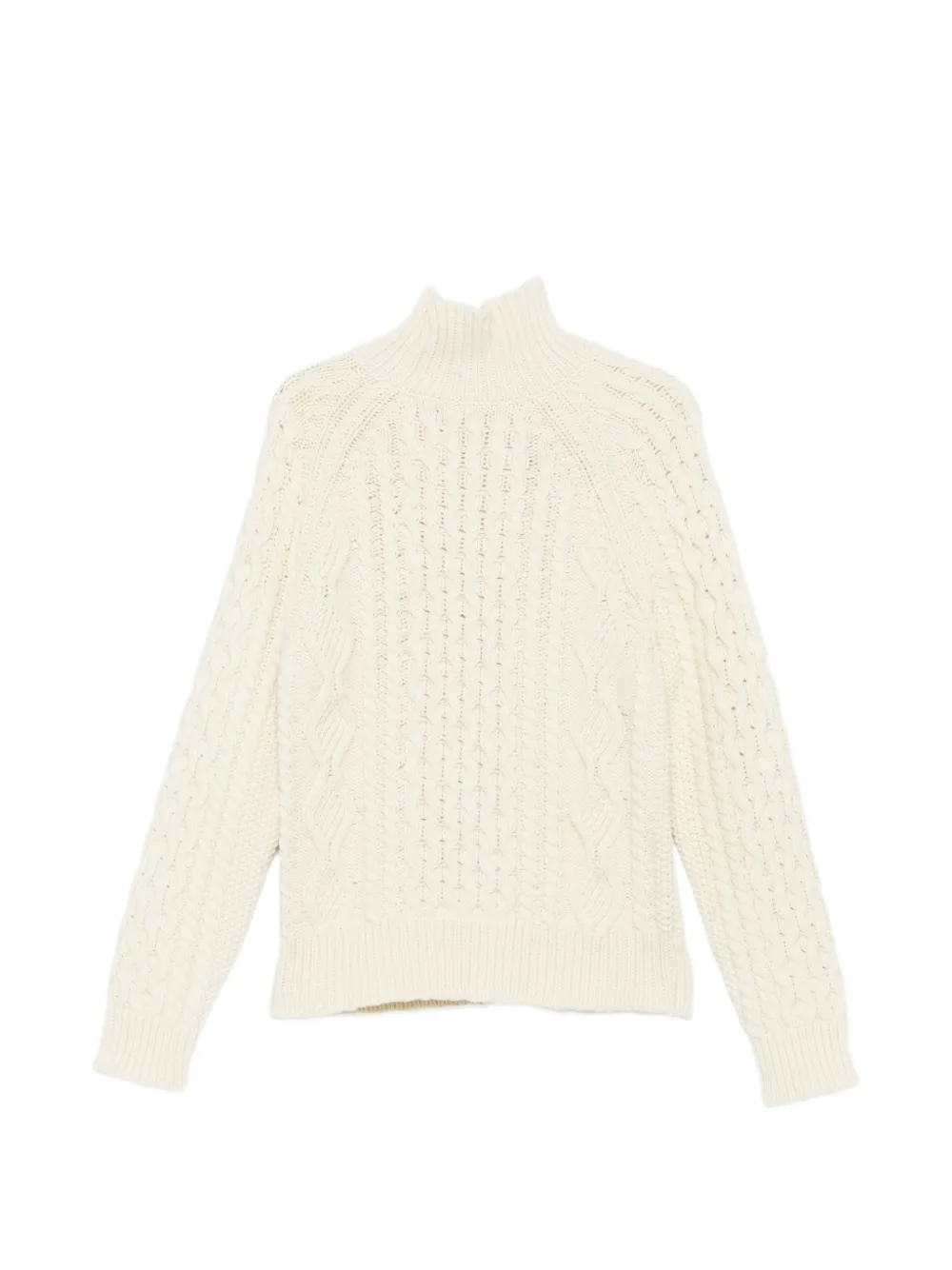 Baracuta Aran mock-neck sweater Wit