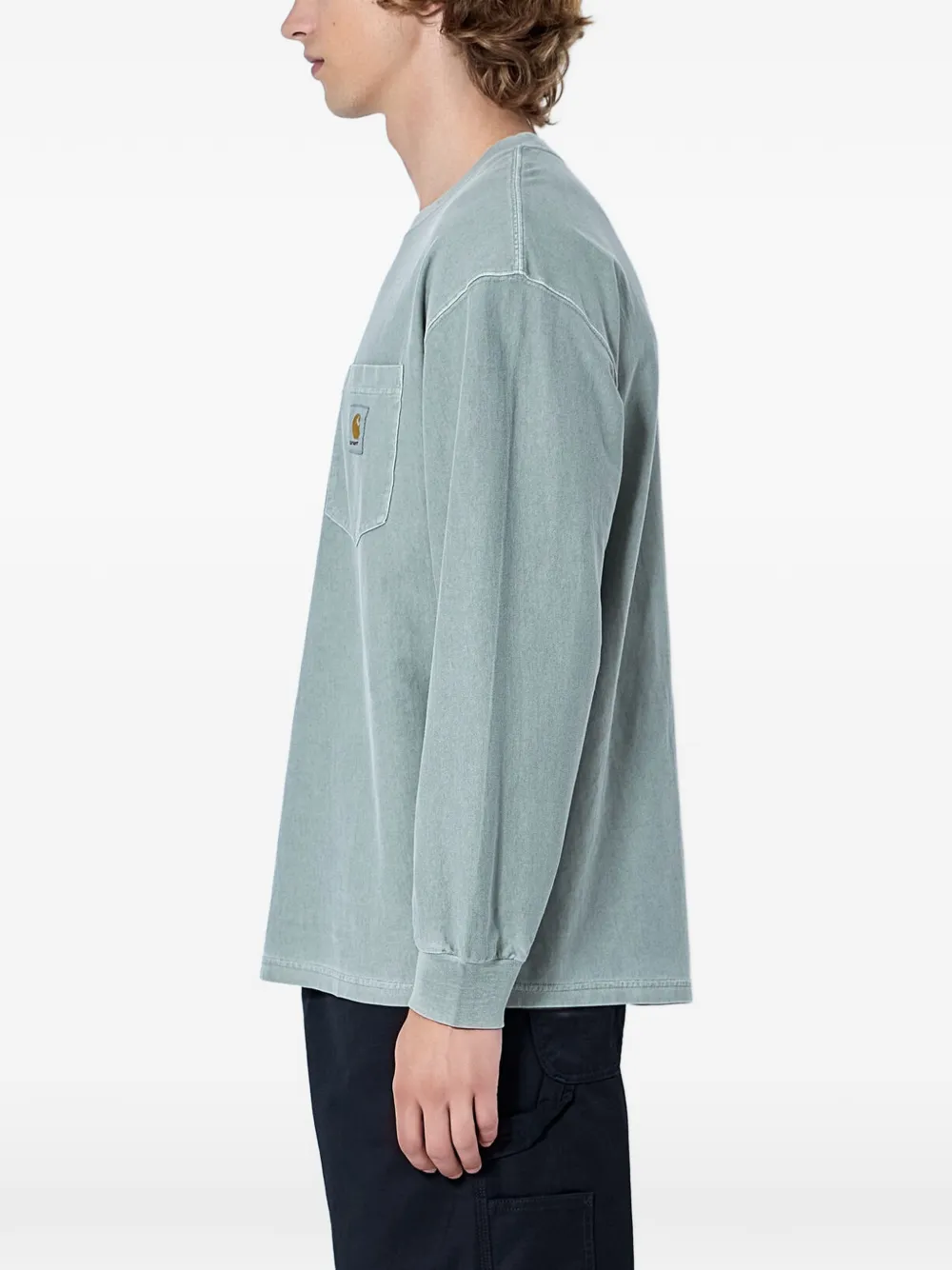 Carhartt WIP T-shirt met lange mouwen en zak Groen