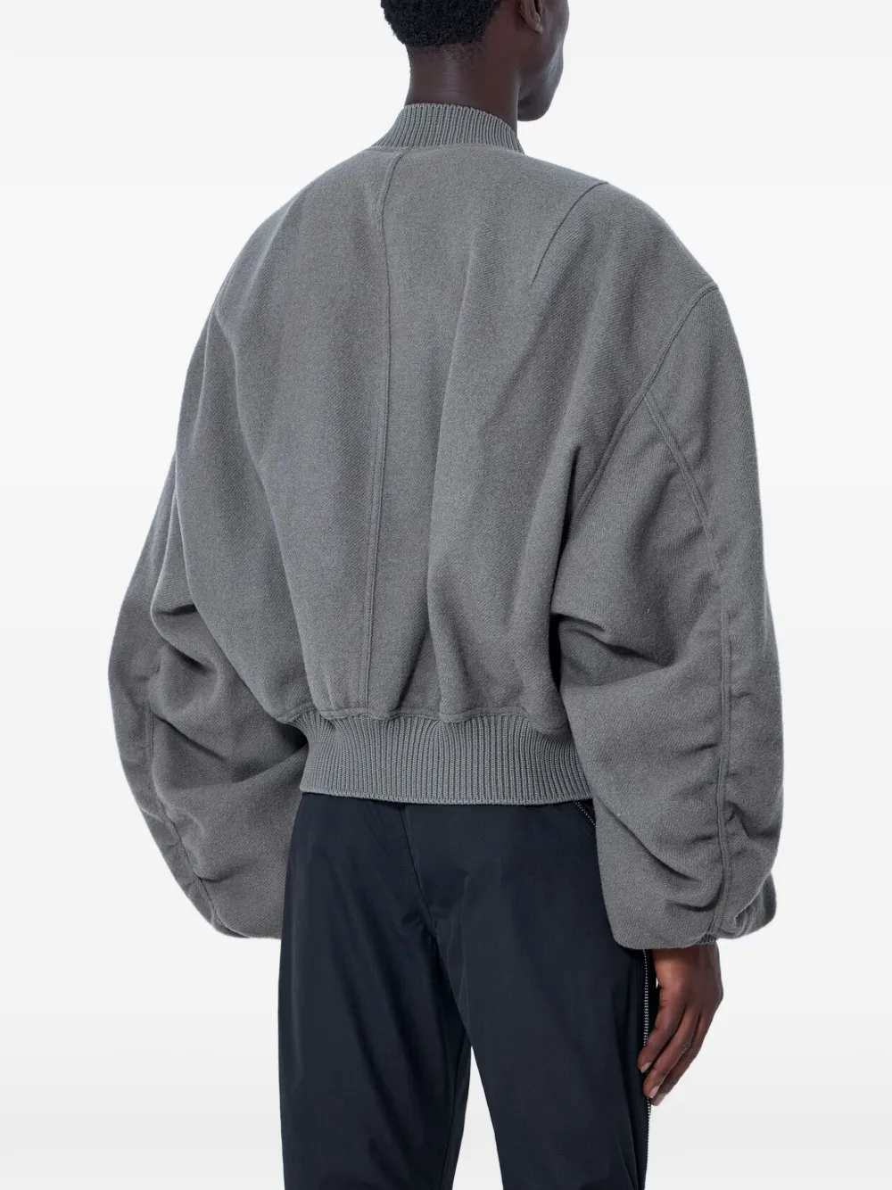 Rick Owens Secchia Flight wollen jack Grijs