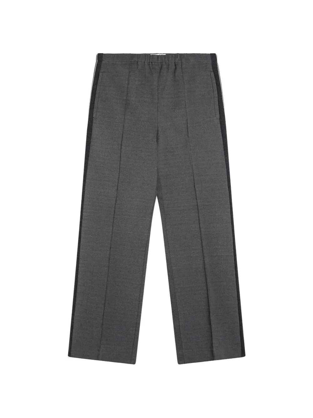 Miu Miu logo-embroidered side-stripe trousers - Grigio