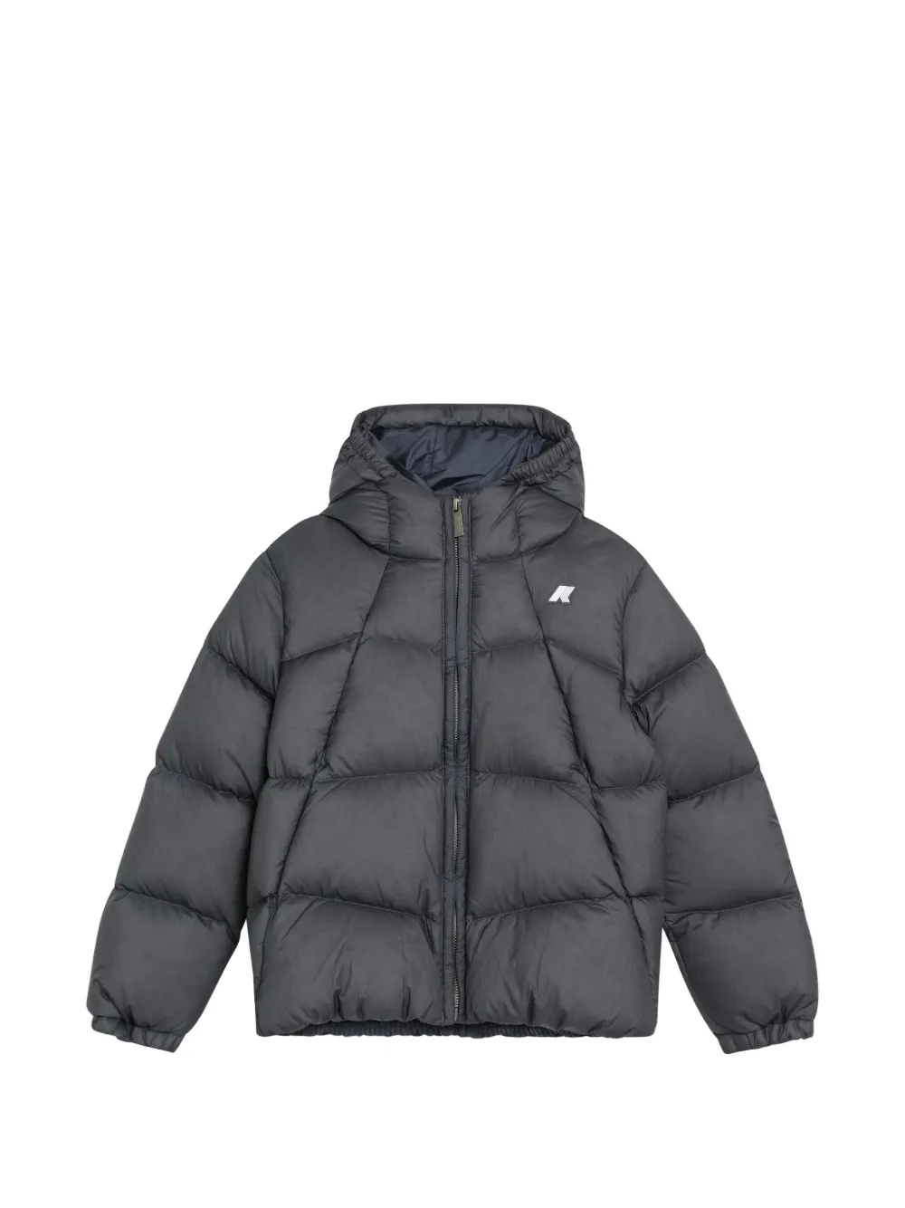 K Way Kids hooded quilted jacket - Grigio