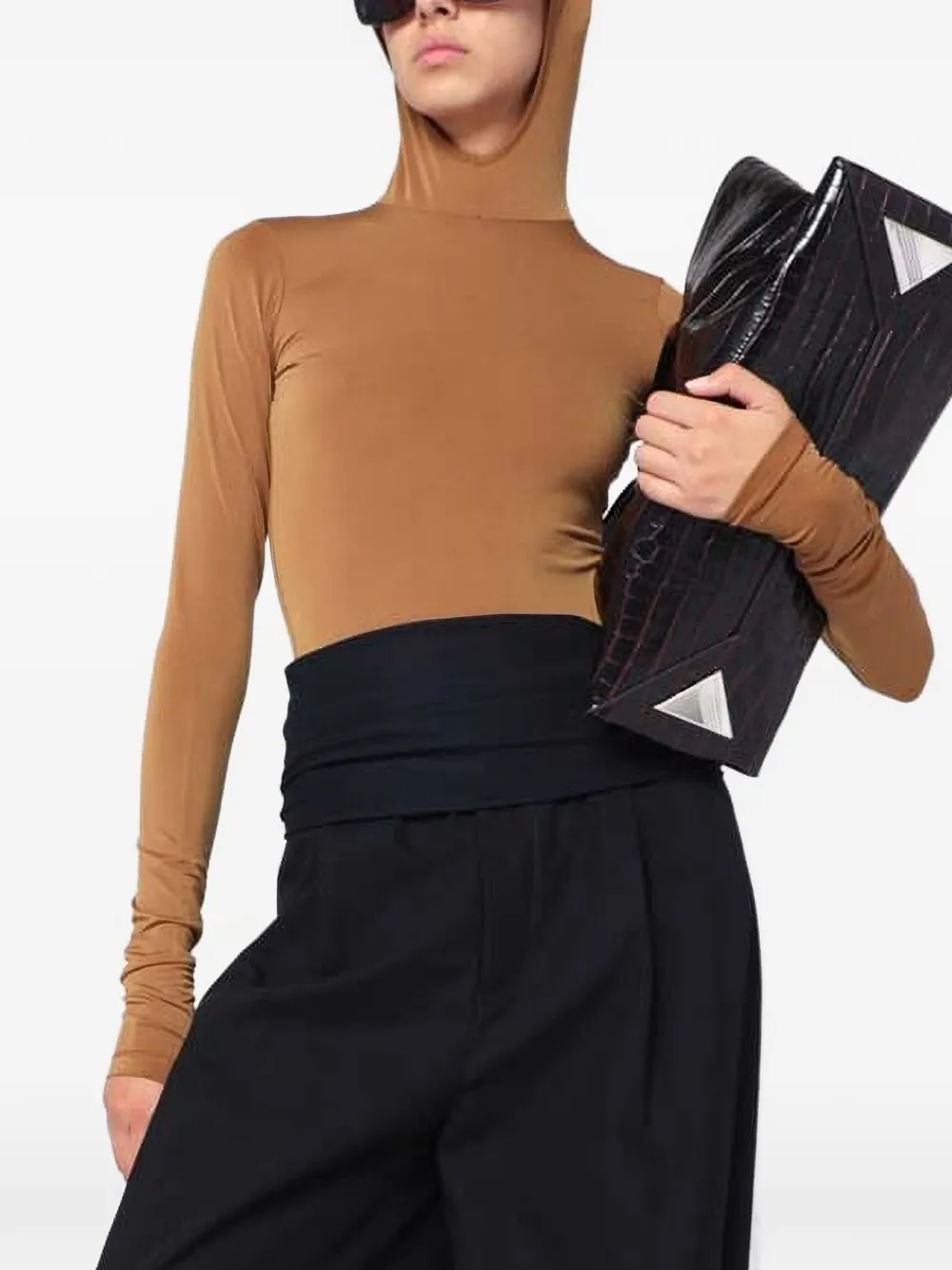 DARKPARK Billie hooded long-sleeve sweater - Marrone