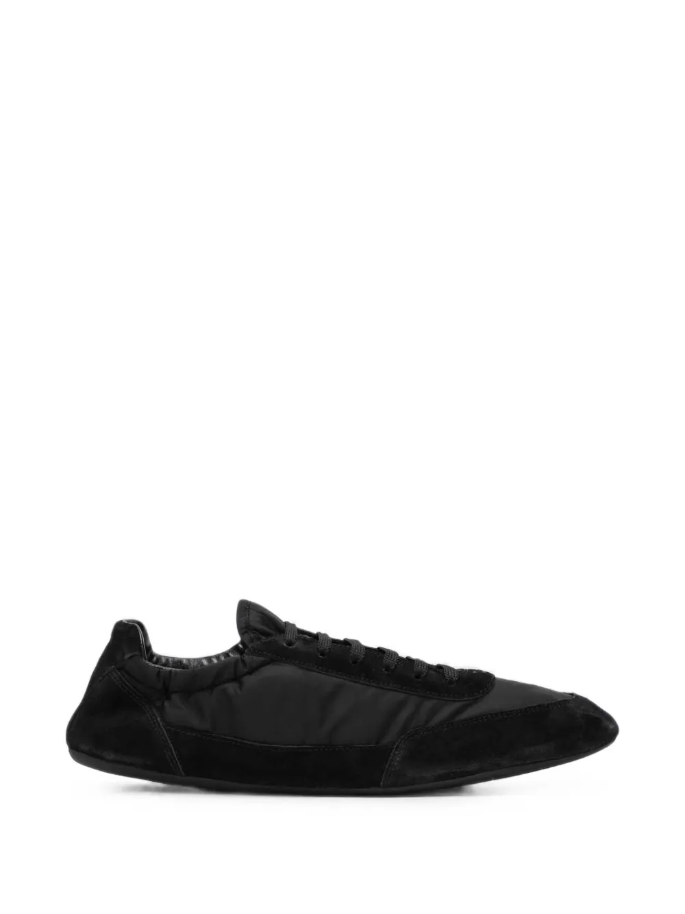 Prada Collapse Re-Nylon and suede elasticized sneakers - Noir