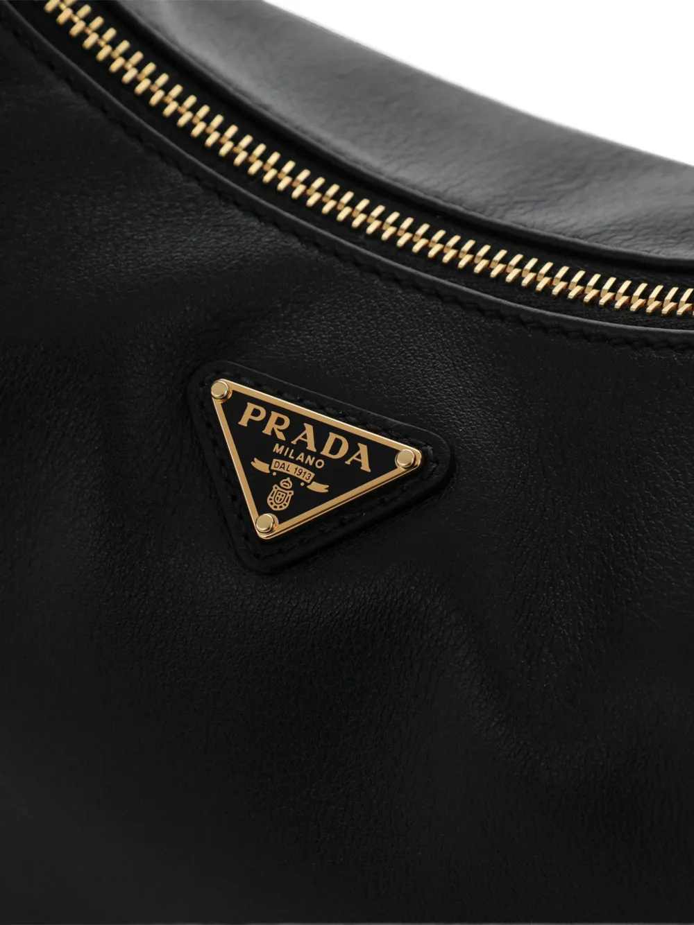 Prada Schoudertas met logoplakkaat Zwart