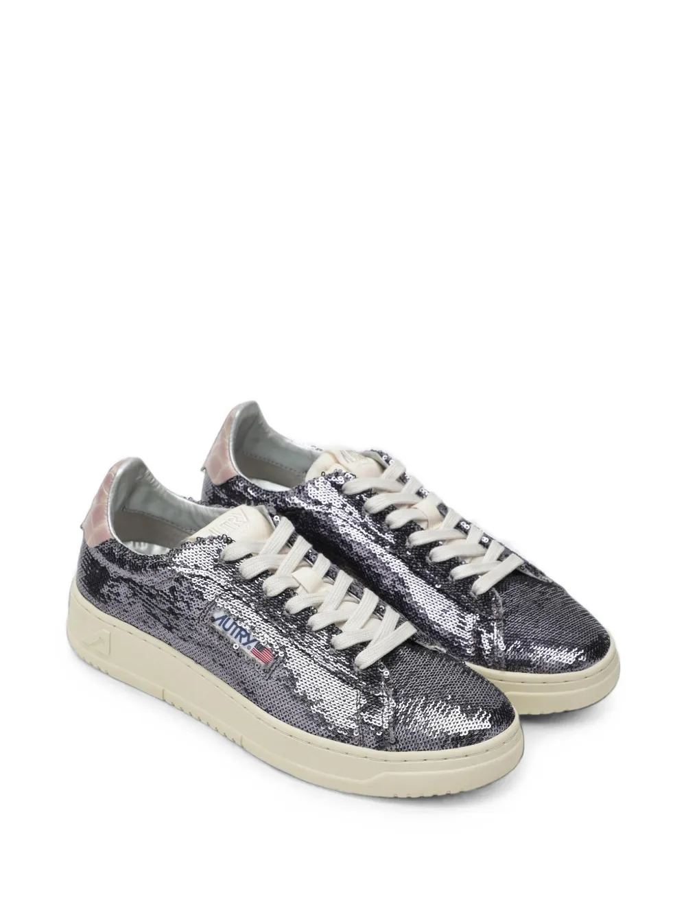 Autry Dallas sequin-embellished sneakers Zilver