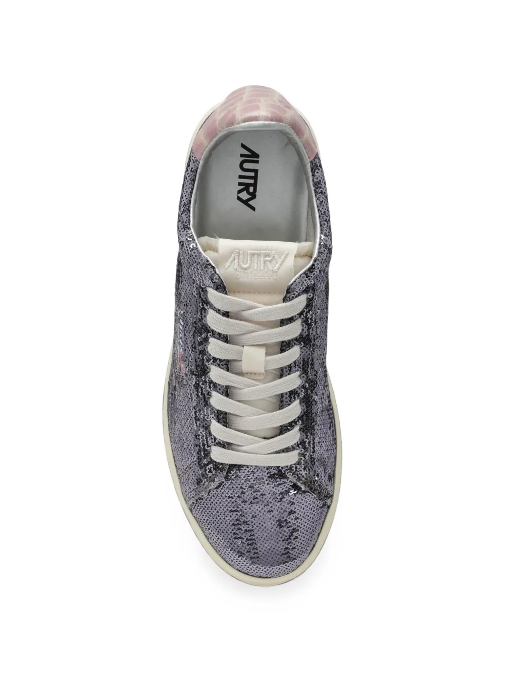 Autry Dallas sequin-embellished sneakers Zilver