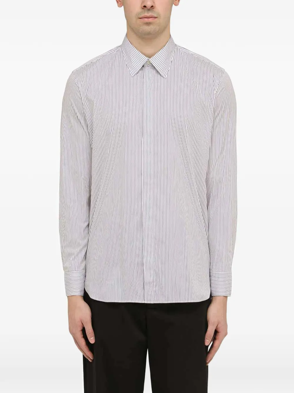 PT Torino striped long-sleeve shirt