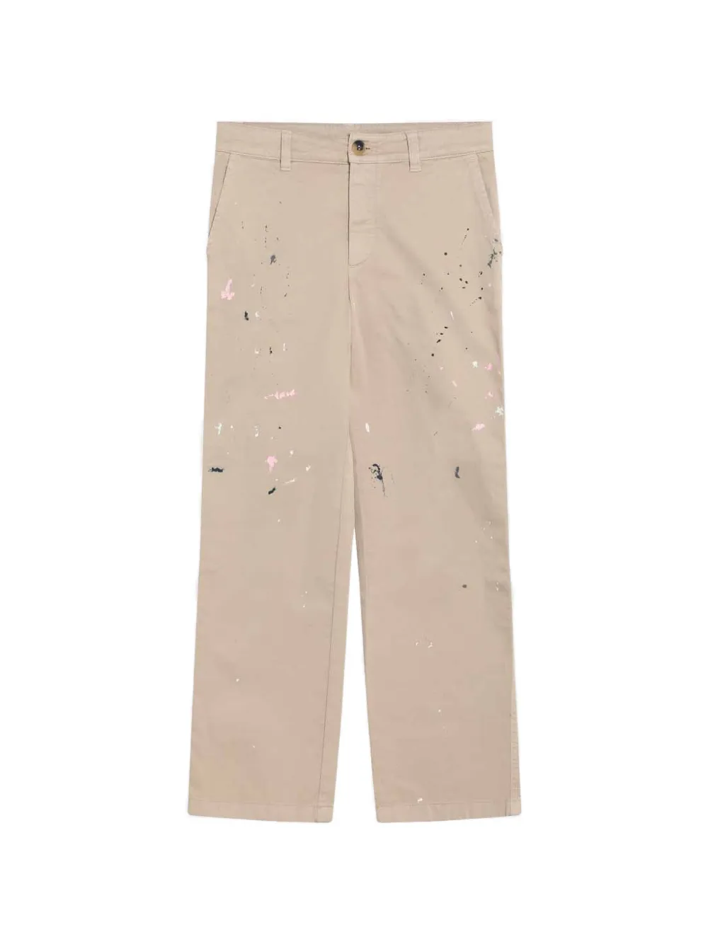 Golden Goose Kids paint-splatter straight-leg trousers - Tons neutres Golden Goose Kids paint-splatter straight-leg trousers - Tons neutres
