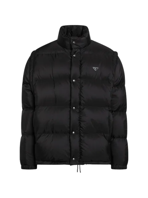 Prada quilted logo-plaque puffer jacket