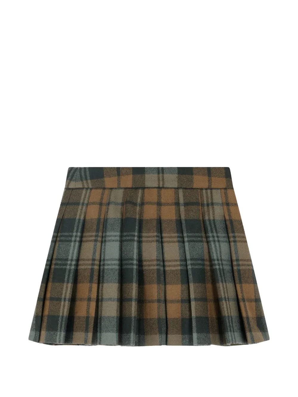 Bonpoint Talissa check-pattern pleated skirt - Marron