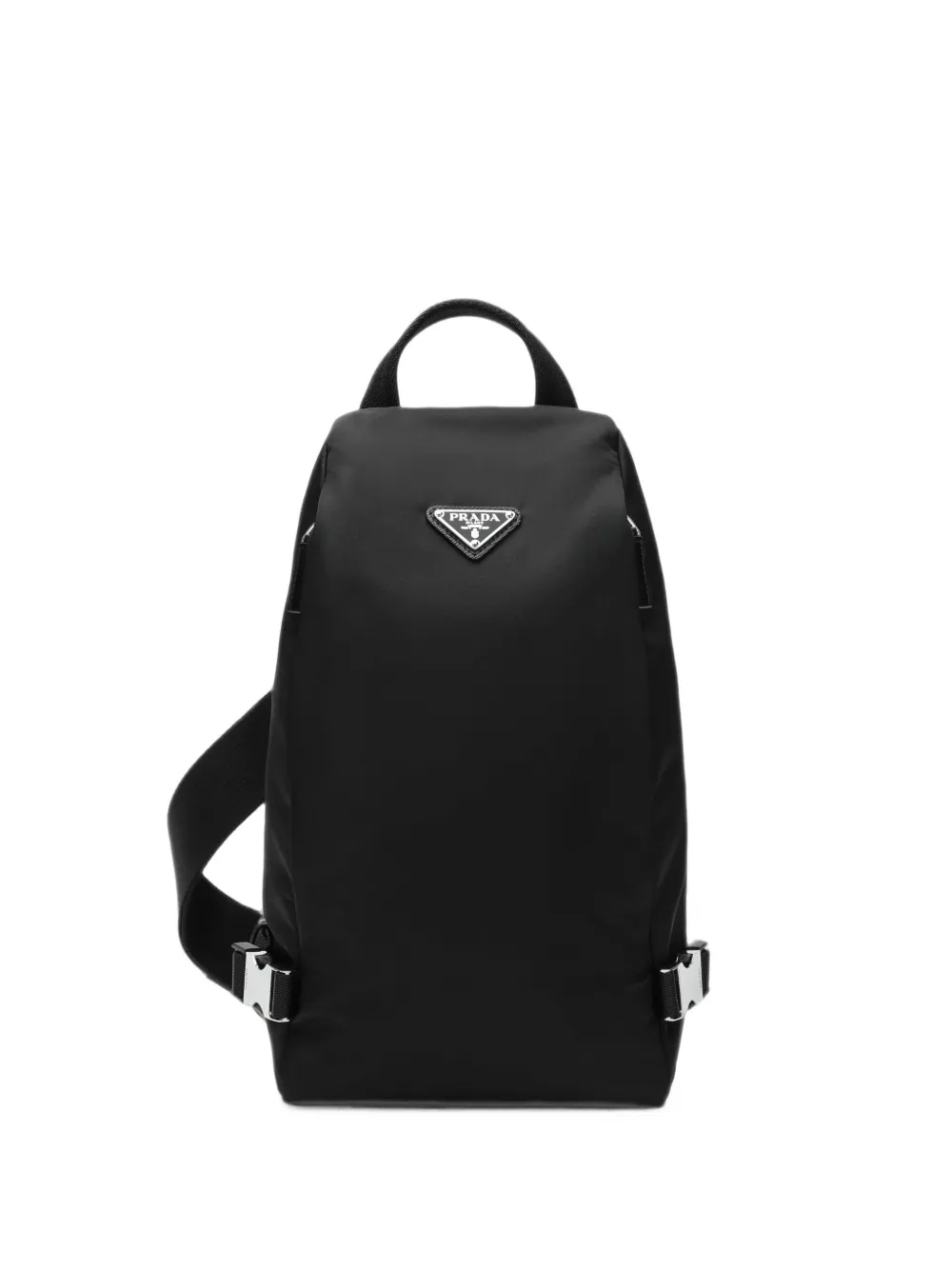Prada Re-Nylon-and-saffiano-leather backpack - Nero