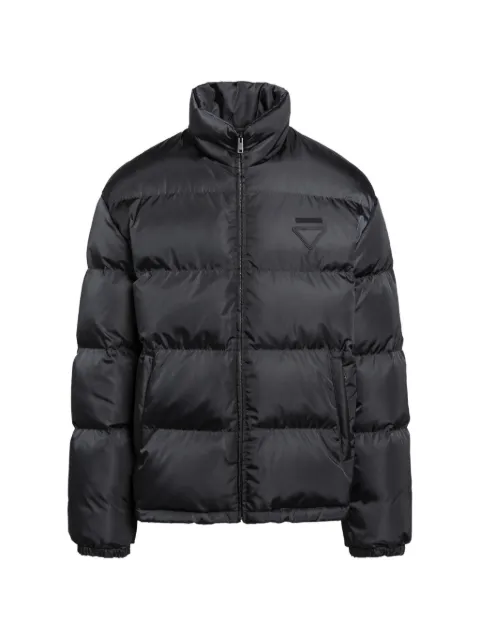 Prada quilted logo-patch puffer jacket