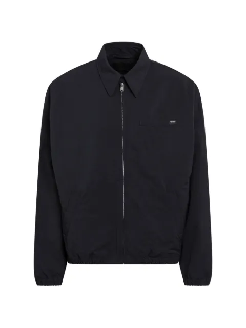 Prada logo-plaque zip-up jacket