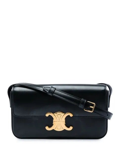 Celine Pre-Owned 2021 Shiny Calfskin Triomphe Claude shoulder bag