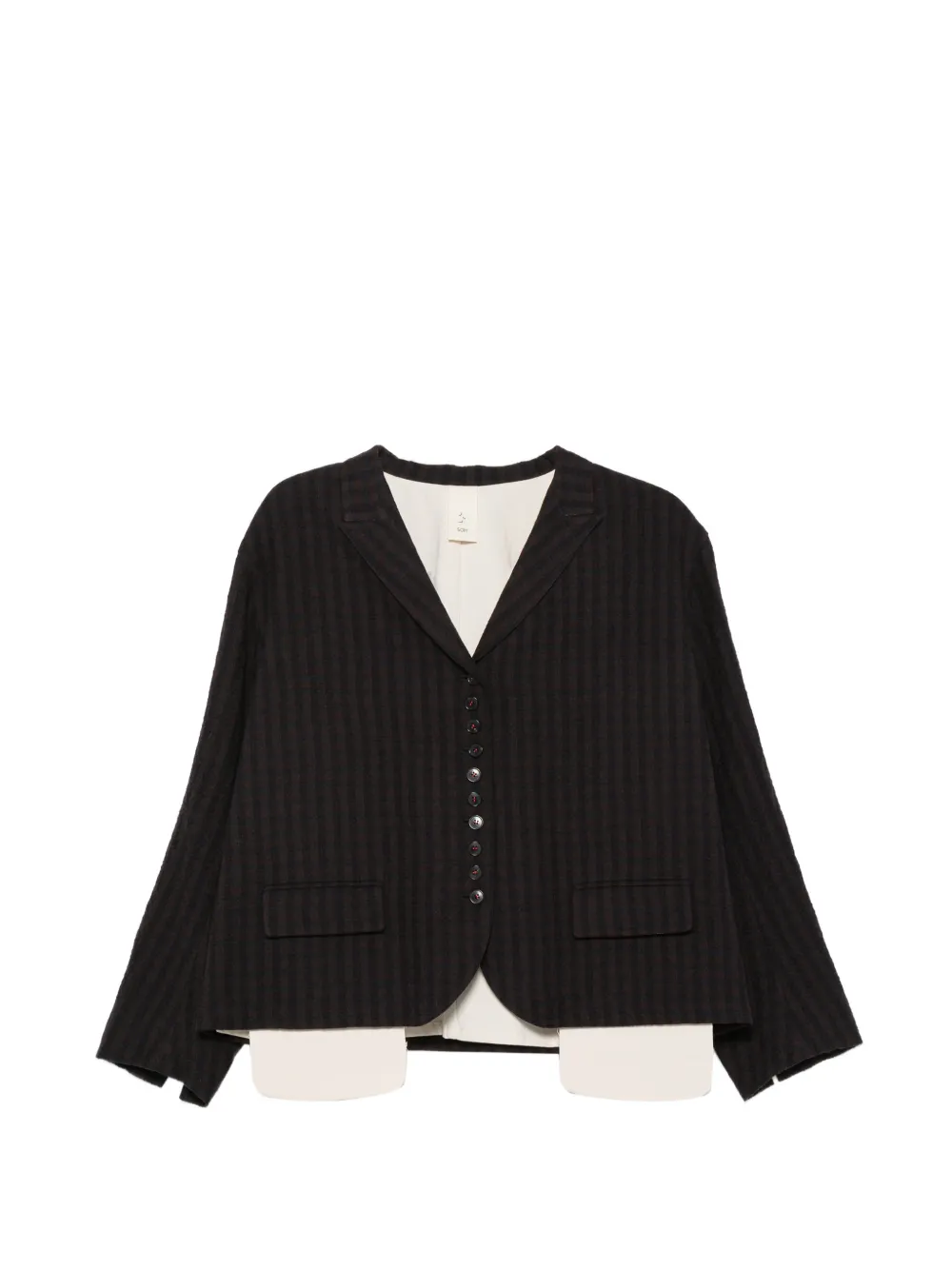SOH check-pattern button-down blazer