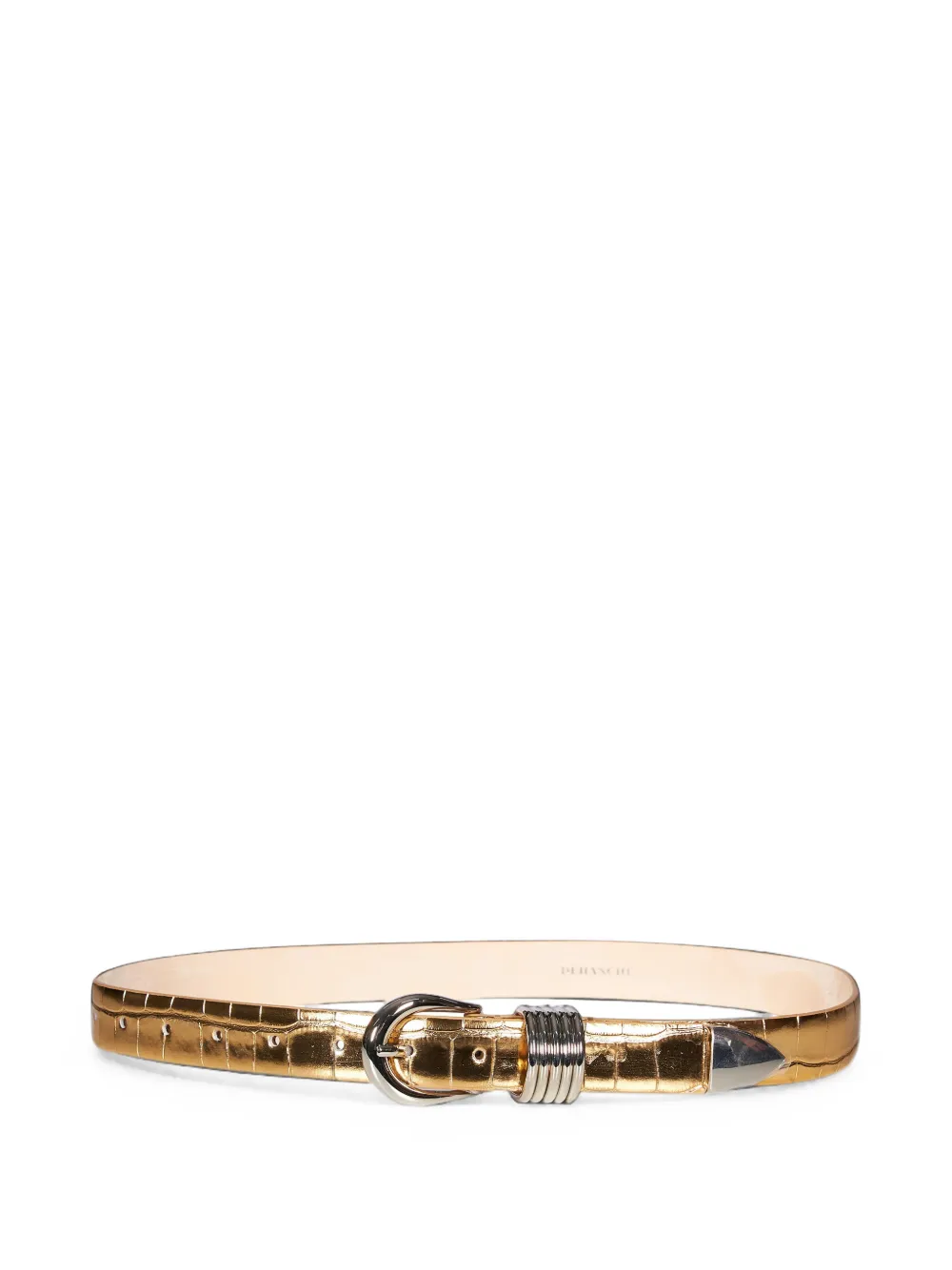 Déhanche Holly crocodile-effect belt - Oro