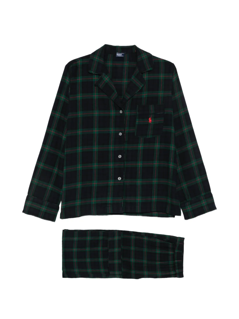 Polo Ralph Lauren Geruite flanellen pyjama Blauw