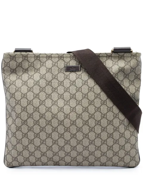 Gucci Pre-Owned GG Supreme 斜挎包(2016-2026年典藏款)