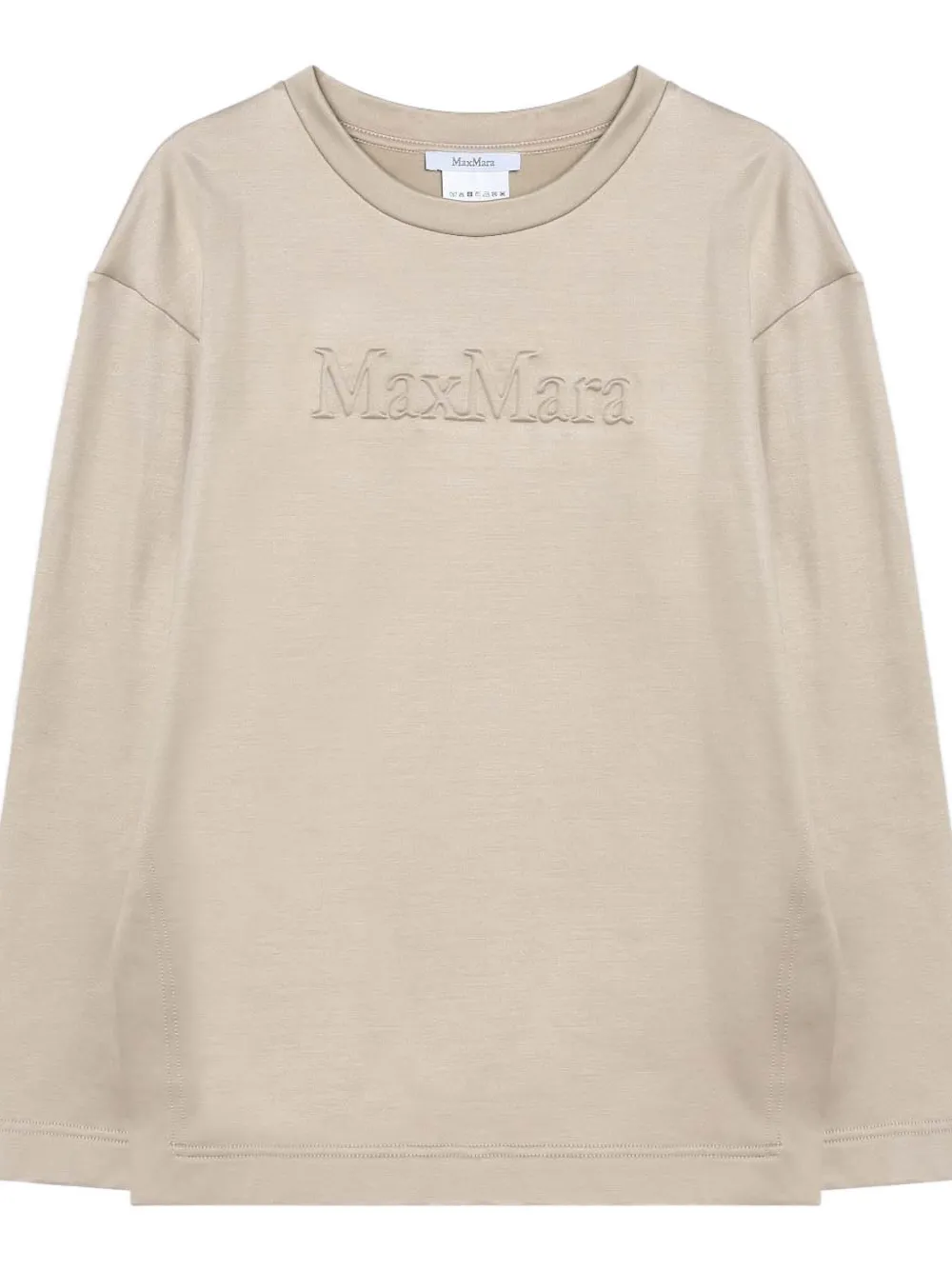 Max Mara logo-embroidered drop-shoulder sweater Beige