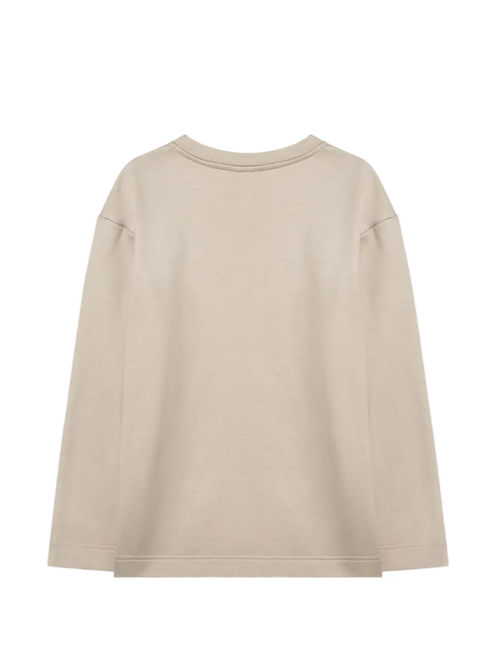 Max Mara logo-embroidered drop-shoulder sweater Beige