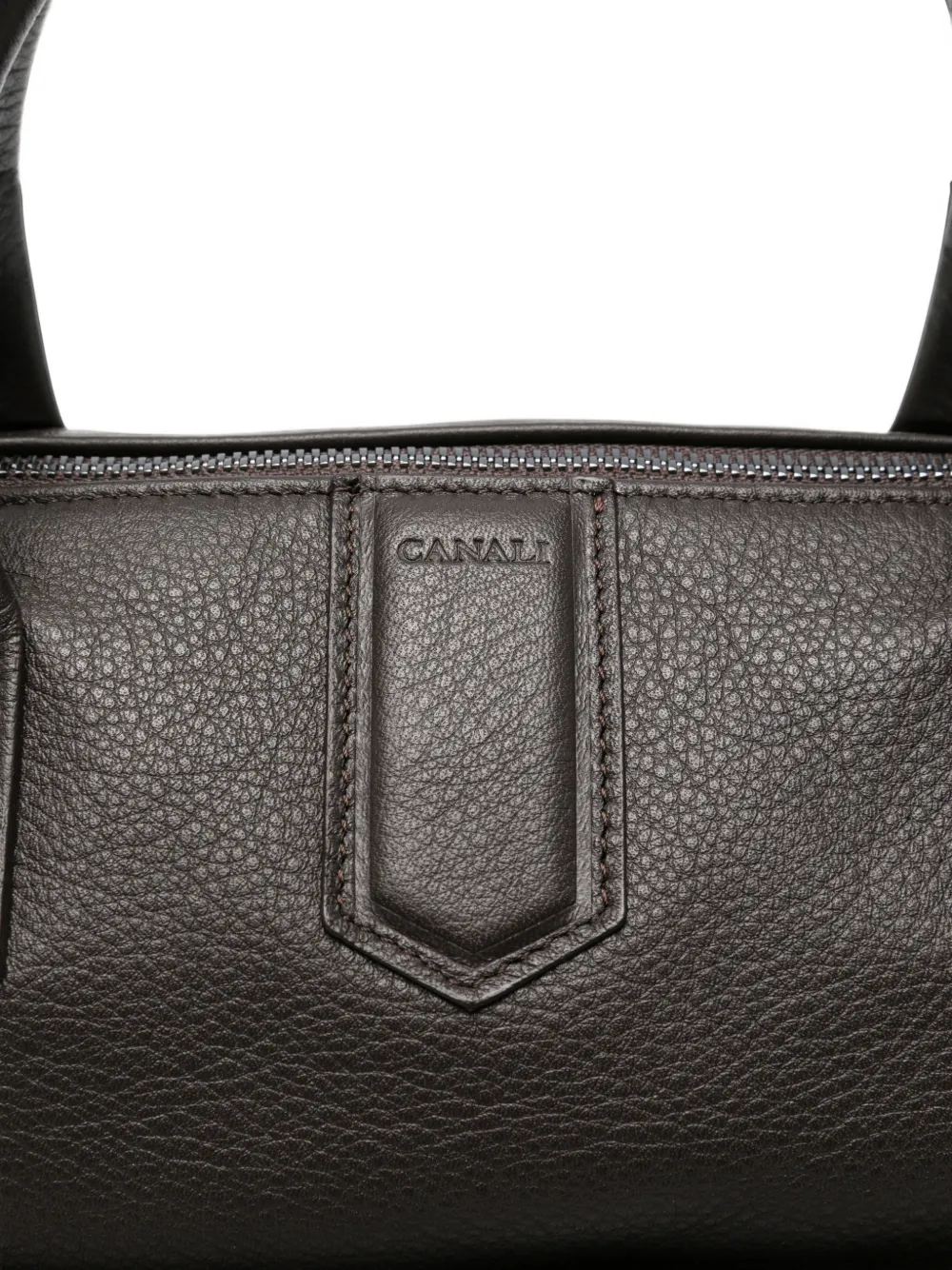 Canali leather briefcase Bruin