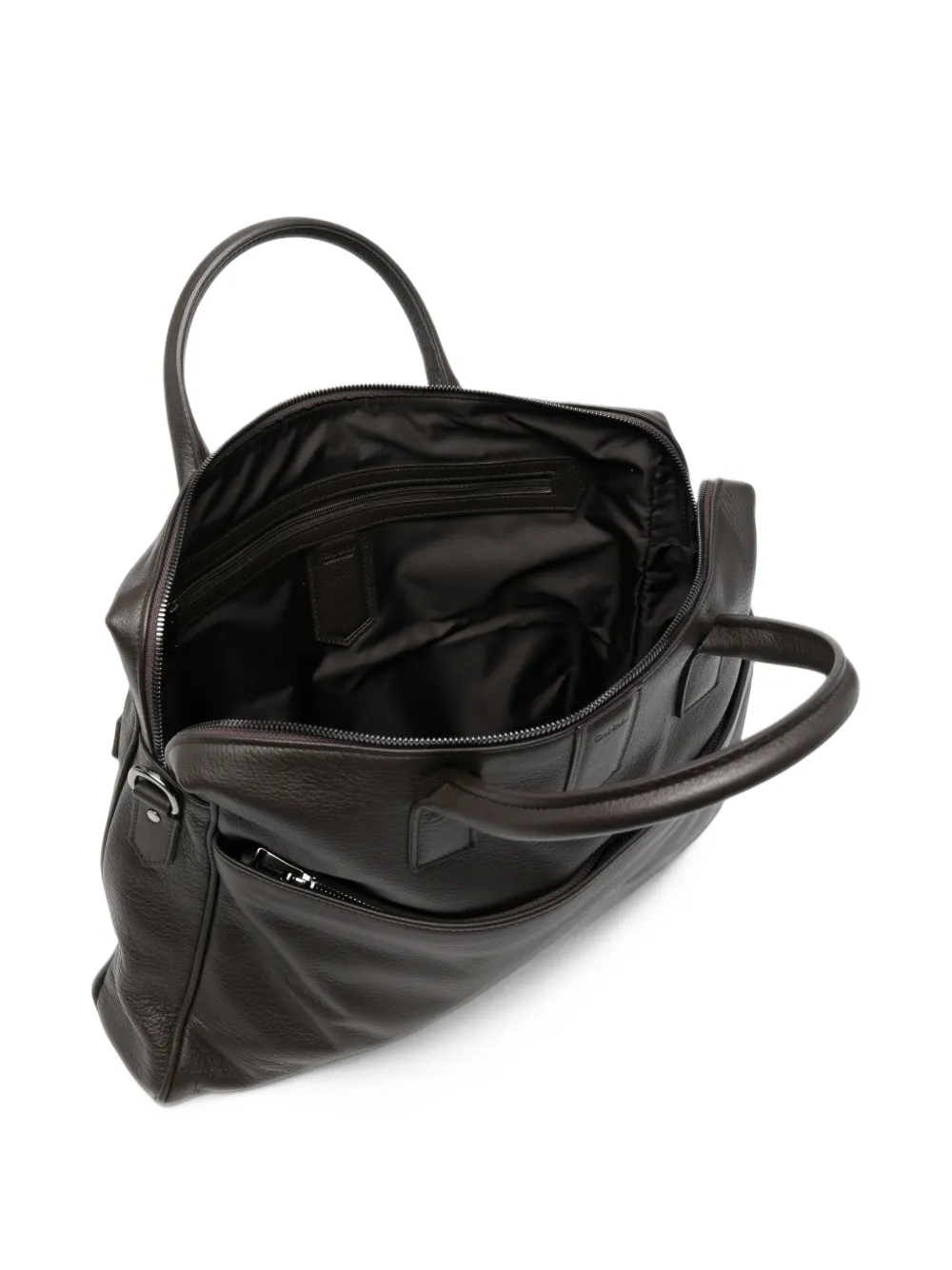 Canali leather briefcase Bruin