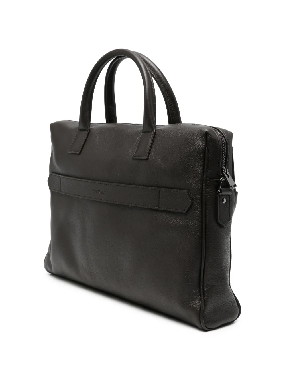 Canali leather briefcase Bruin
