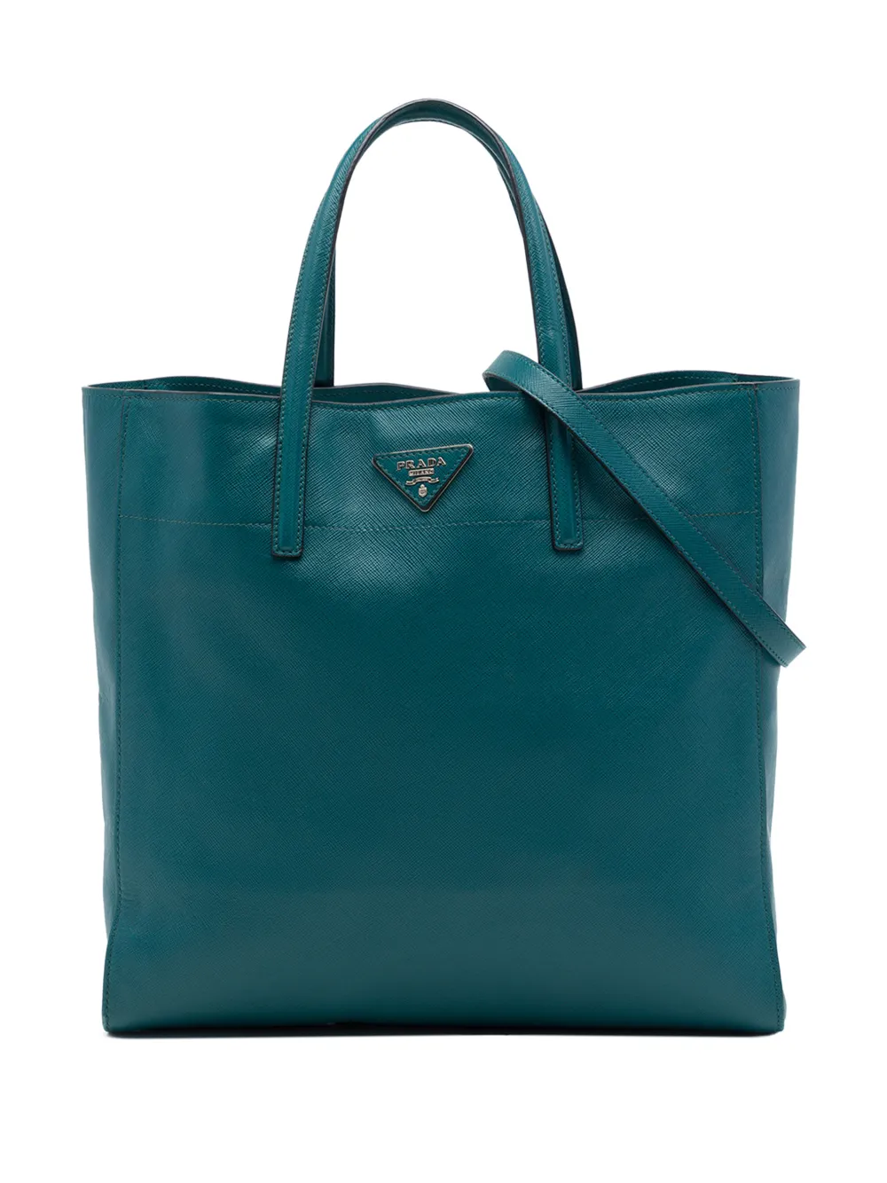 Prada Pre-Owned 2010-2026 Saffiano Soft Triple Pocket Tote satchel - Blau