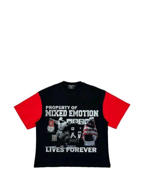 Mixed Emotion Fracture graphic-print T-shirt
